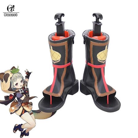 Spill Genshin Impact Sayu Cosplay Sko Sayu Høyhælte Cosplay Sko Dame og Herre Cosplay Halloween Sko