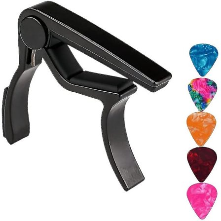 Kapo, kitara capo, 5 plektralla, kitara capo, akustiselle kitaralle, sähkökitaralle