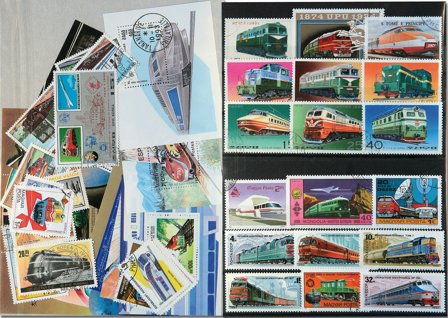 Tog 7 miniark, 3 sæt og 21 forskellige frimærker