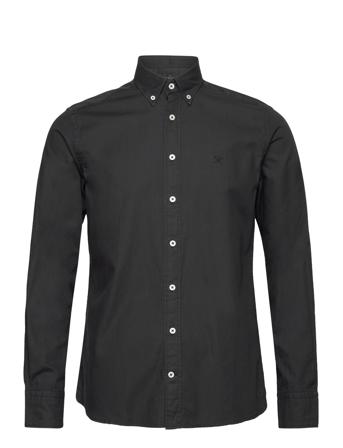 Garment Dyed Oxford Paita Rento Casual Musta Hackett London