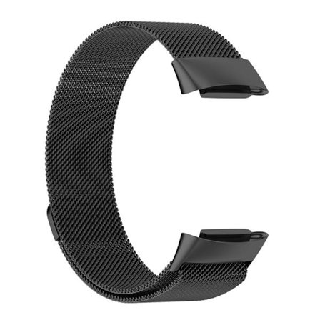 Fitbit Charge 6 / 5 Metallarmband Milanese Loop Svart