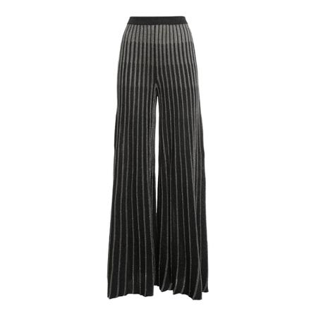 Stella McCartney, Pleats Knit Pants Czarny, Kobieta, Rozmiar: S