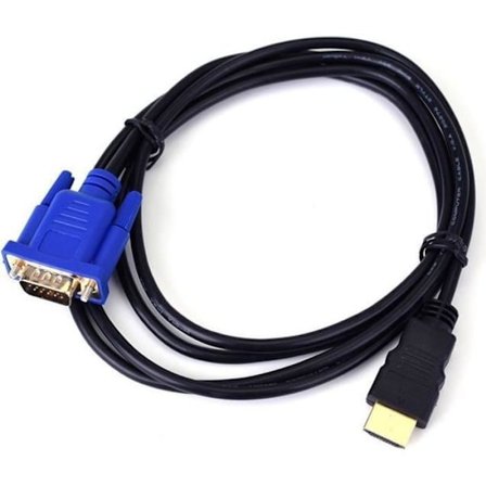 HDMI hane till VGA hane videokonverterare adapterkabel för DVD HDTV 1080P PC-1.8M