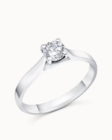 Solitaire Ring Alba 950 Platinum Natural Diamond 0.30 Carat - Engagement Rings & Wedding Rings from Vanbruun
