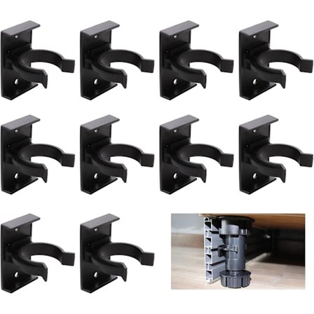 12 Stykker Sokkelklemmer for Kjøkken, Sokkelfester for Kjøkken med Klemmeholdere, Kjøkkensokkel for Sofaer, Bord, Senger, TV-skap