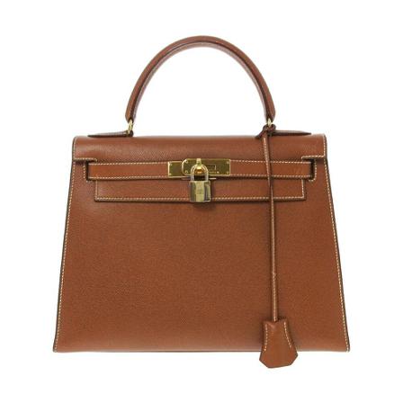 Hermès Vintage, Hermès Kelly Bruin, Dames, Maat:ONE Size