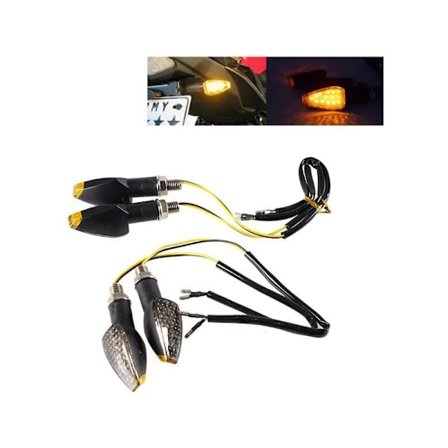 4 stk. blinklys med 14 LED 12V LED-indikator blinklyslampe