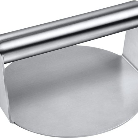 Burgerpresse i rustfritt stål for hamburgere, karbonader, BBQ, non-stick