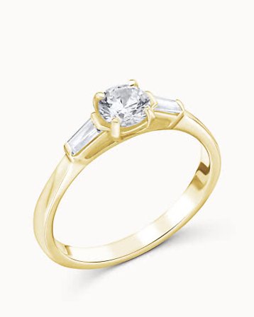 Trestensring Elly 18K Gult Gull - Forlovelsesringer & Vielsesringer hos Vanbruun