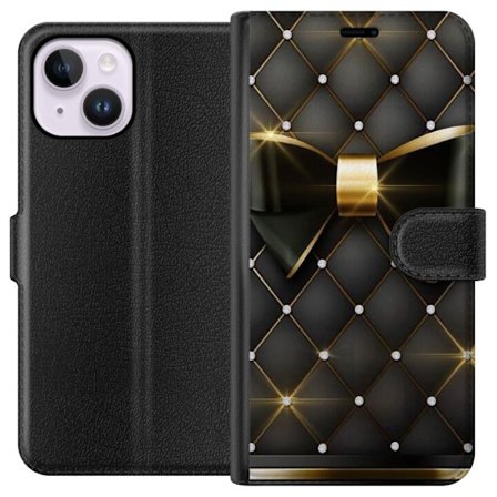 Kompatibelt Lommeboketui til Apple Apple iPhone 15 Plus Gullrosett