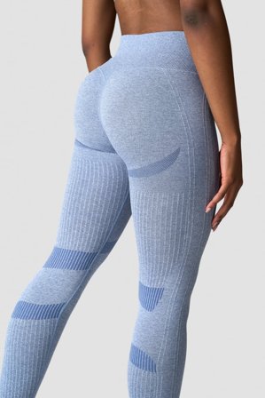 ICANIWILL - Soft Seamless Tights Wmn Metal Blue Melange - Träningstights - Dam - Träningskläder från ICIW