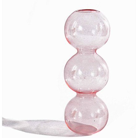 Hydroponisk Blomster Vase, Tre Kugler 16,5 cm Høj Transparent Plante G