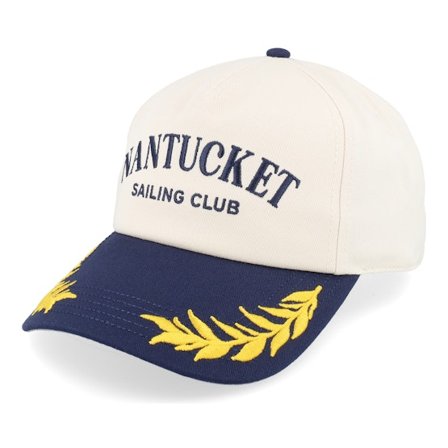 American Needle - Beige adjustable Cappellino - Nantucket Club Captain Ivory/Navy Adjustable @ Hatstore