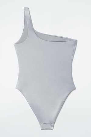 COS Femme Maillot De Bain Asymétrique Métallisé in Gris