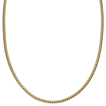 Collana a catena color oro da 3 mm per uomini - Collane in acciaio