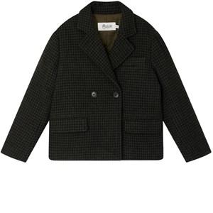 Bonpoint Tiya Checked Coat Kaki Fonce 10 Years - Coats and jackets - 10 years - Green - Mädchen
