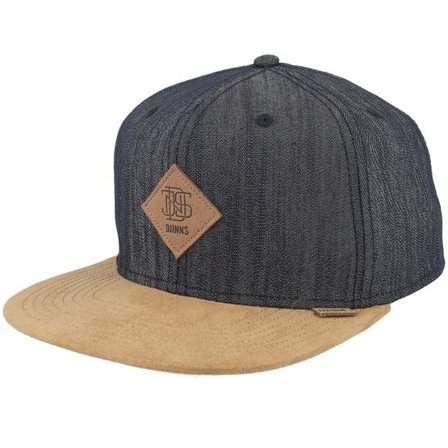 Djinns - Svart snapback Keps - 6 Panel Cap Linen 2015 Black Snapback @ Hatstore