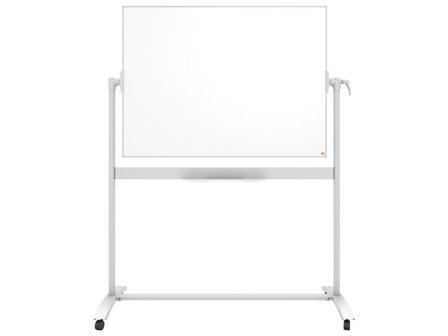 Nobo Whiteboard, mobil, magnetisk stålyta, Nano Clean , dubbelsidig, 1 200 x 900 mm, vit - Lyreco - Kontorsmöbler och inredning - Whiteboardtavlor och