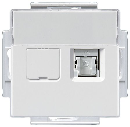 ABB FOT6208-84 Datapistoke 2 x RJ45, C6 UTP valkoinen, Tietokoneet & internet