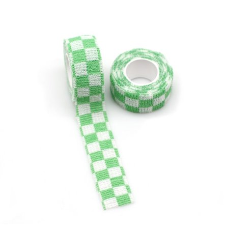 Sormiside, sarvi- ja hankaumissuojus, itseliimautuva, piirretty, k sikirja White green grid 2.5CM*4M