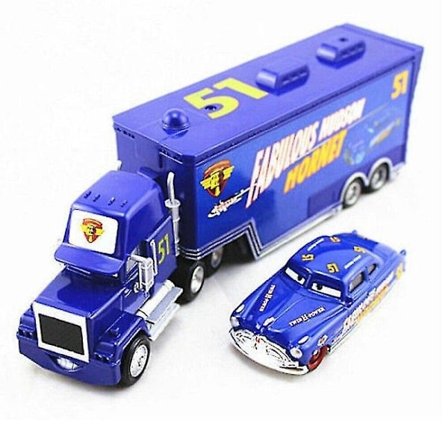 Pixar Biler Doc Hudson & Mack Truck Diecast Leketøy 1:55 Skala