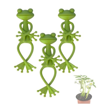 Grøn Frø Plantestativ - Sød, Stabil, Velegnet til Små Potter og Sukkulenter, Frø Have Dekorativ Blomsterpotte, Plantestativ (3 stk)