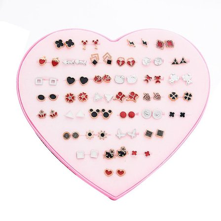 36 par allergiveniske øreringe til piger med følsomme ører - resin plastik øreringe - søde ørestikker til teenagere og piger