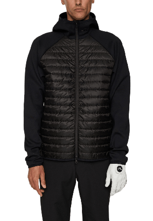 J.Lindeberg Hayden Quilt Hybrid Hood Dunjackor Herr Svart XL