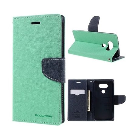 MERCURY GOOSPERY Läderfodral med Kortfack till LG G5 - Cyan