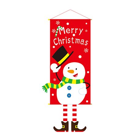 Jouluiset seinävaatteet, bannerit, juhlakoristeet, tarvikkeet, rekvisiitta, luova sarjakuvaprinttitausta, lumiukkomalli, 110*40cm (1 kpl)