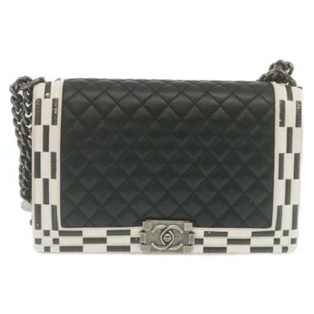 Chanel Vintage, Pre-owned Boy Bag Zwart, Dames, Maat:ONE Size,leer