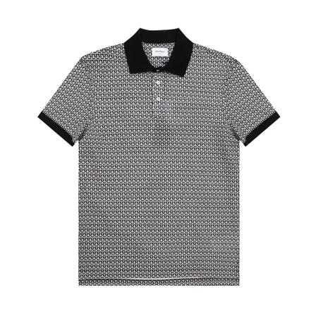 Salvatore Ferragamo, Polo shirt with logo Zwart, Heren, Maat:M