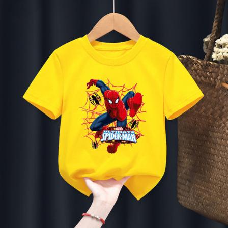 Wang Wang Team Barn T-shirt Pojkar T-shirt F17 Spider Man Yellow 100