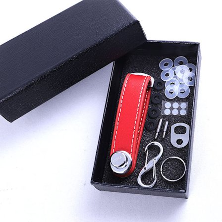 Læder nøglering - Herre nøglering - Aftagelig nøglering - Lomme S