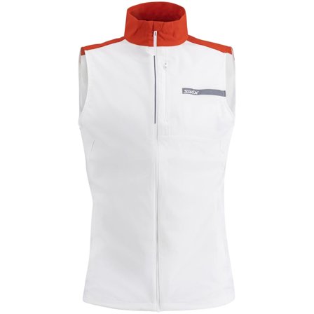 Swix Roadline Wind Vest M Bright White/Fiery Red