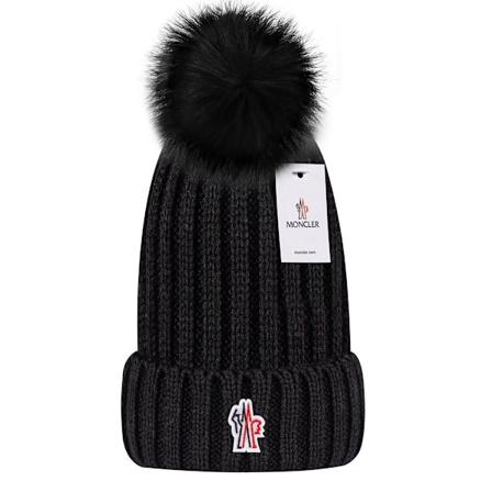 Kaikkiin asuihin sopiva talvinen villahattu l mmin villahattu neulottu hattu villalanka musta-WELLNESS black moncler Small label