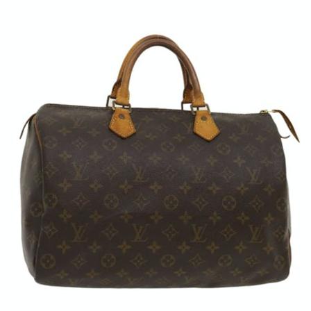 Louis Vuitton Vintage, Pre-owned Speedy 35 Monogram Handbag Bruin, Dames, Maat:ONE Size