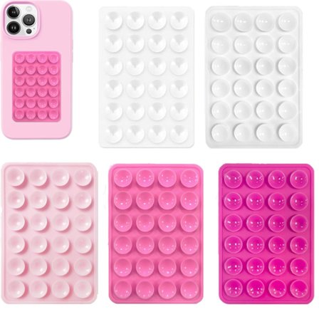5 kpl silikonista imukuppi puhelinkotelon kiinnike, silikoninen puhelimen imukuppilevy, liukumaton imukuppi puhelinteline, tahmea puhelinkotelo 