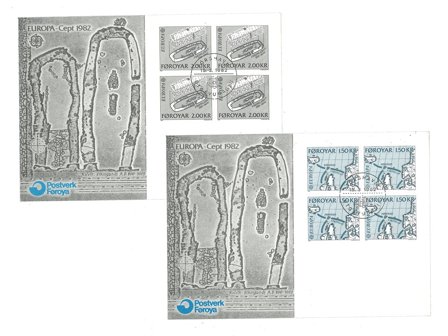 Færøerne - Europamærker 1982 FDC 4-blok