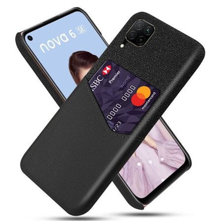 KSQ Huawei P40 lite Skal med kortplats - Svart