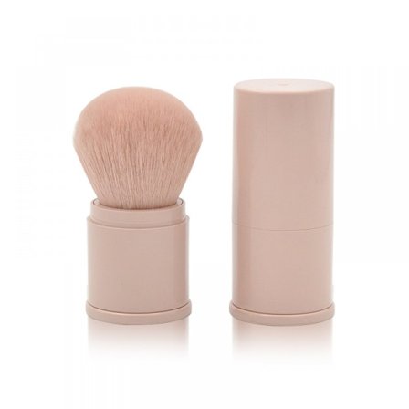 Bærbar rosa sammenleggbar sminkebørste, rouge-børste, pudderbørste, løs pudderbørste, skjønnhetsverktøy