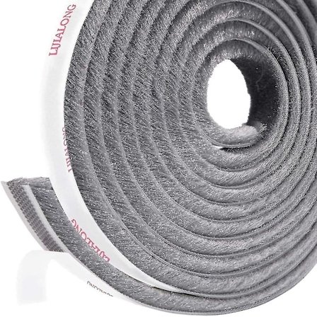 Selvklebende børste værstripping filt dørbørste stripe for skyvedør vindu garderobe tetning