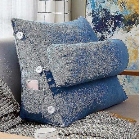 Läs Kudde Säng Kil Stor Vuxen Ryggstöd Kudde Med Fickor