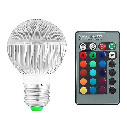 E27 8W 2 Million Farve RGB LED Lys Blinkende Pære Fjernbetjening