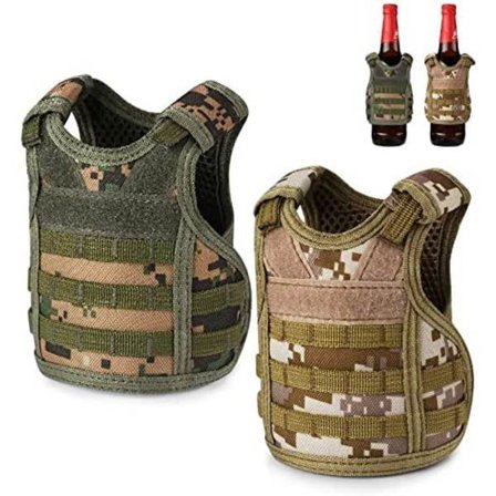 Taktiset Mini-olutliivit, 2 kpl Molle-oluttakki Camouflage Be