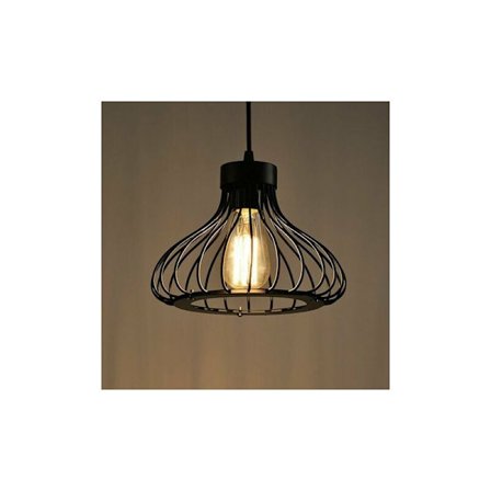 Retro Metalliriipuslamppu Musta Häkki Teollisuus Vintage Riipus Li