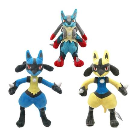 Lucario Plysch Mjuk Leksak Dockad Djur Teddy 11 tum, gul