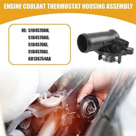 Biltermostatmontering med bricka 5184570AJ, 5184570AH, 5184570AG för Chrysler Dodge Journey, Town