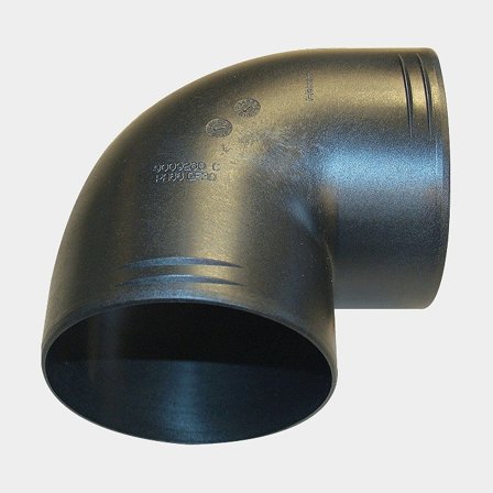 Duct bend Webasto, Ø90 mm, 90°, plastic, black, suitable for Air Top 2000STC & EVO 40/55