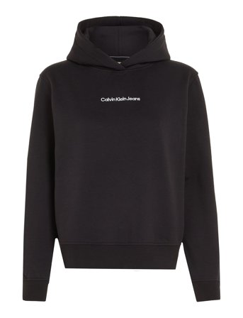 Institutional Regular Hoodie Hettegenser Genser Svart Calvin Klein Jeans*Betinget Tilbud